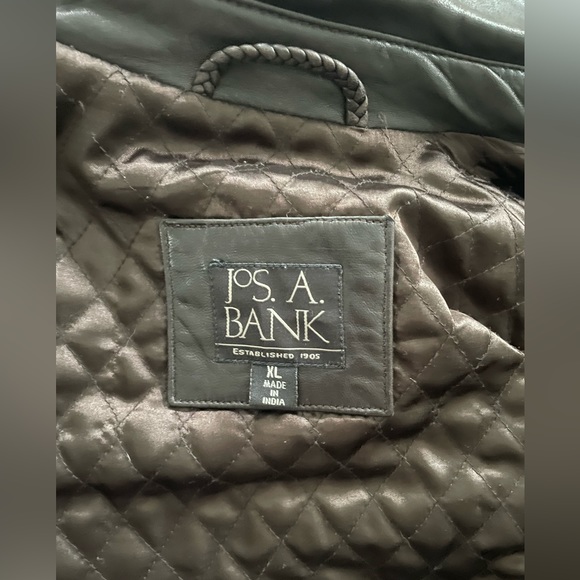 Joseph A Bank Vintage Brown Leather bomber jacket (XL) - Picture 3 of 3